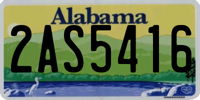 AL license plate 2AS5416