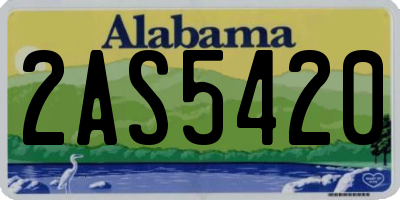 AL license plate 2AS5420
