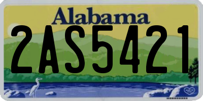 AL license plate 2AS5421