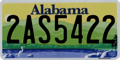 AL license plate 2AS5422