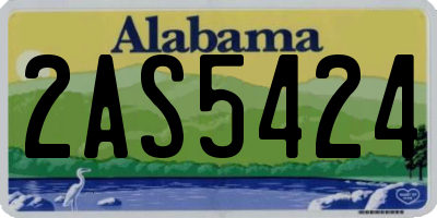 AL license plate 2AS5424