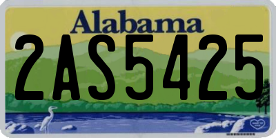 AL license plate 2AS5425