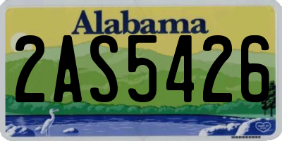 AL license plate 2AS5426
