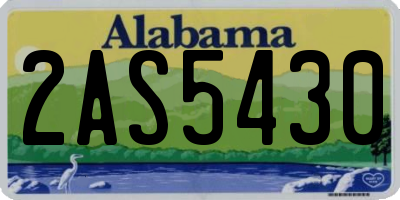 AL license plate 2AS5430