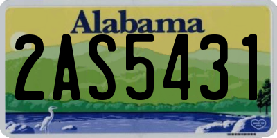 AL license plate 2AS5431