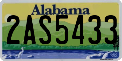 AL license plate 2AS5433