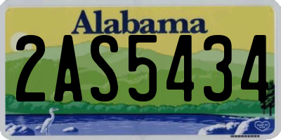 AL license plate 2AS5434