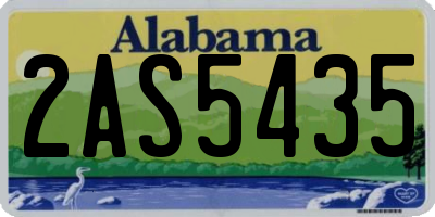 AL license plate 2AS5435