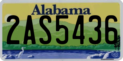 AL license plate 2AS5436