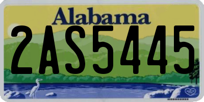 AL license plate 2AS5445