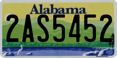 AL license plate 2AS5452