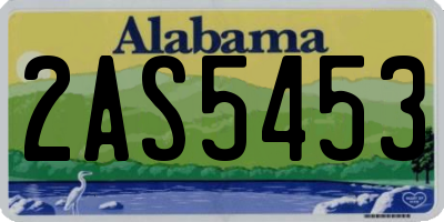 AL license plate 2AS5453