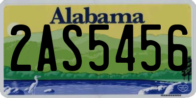 AL license plate 2AS5456
