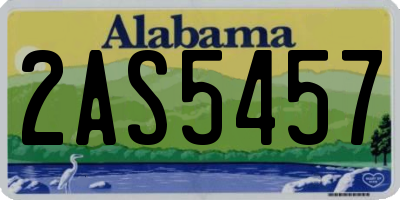 AL license plate 2AS5457