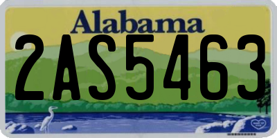 AL license plate 2AS5463