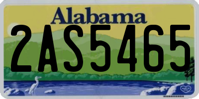 AL license plate 2AS5465