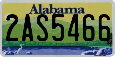 AL license plate 2AS5466