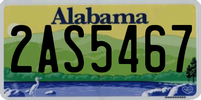 AL license plate 2AS5467