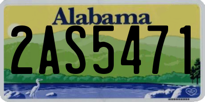 AL license plate 2AS5471