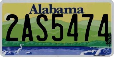 AL license plate 2AS5474