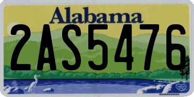 AL license plate 2AS5476