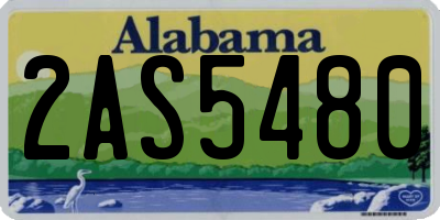 AL license plate 2AS5480