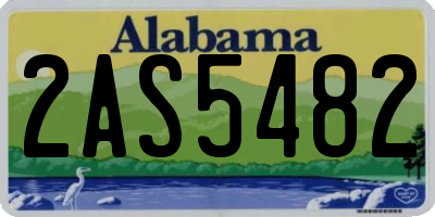 AL license plate 2AS5482