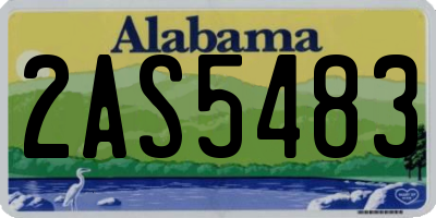 AL license plate 2AS5483