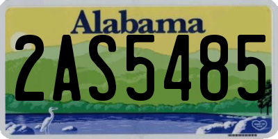 AL license plate 2AS5485