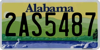AL license plate 2AS5487