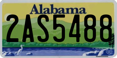 AL license plate 2AS5488
