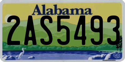 AL license plate 2AS5493