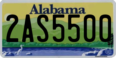 AL license plate 2AS5500
