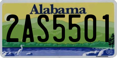 AL license plate 2AS5501