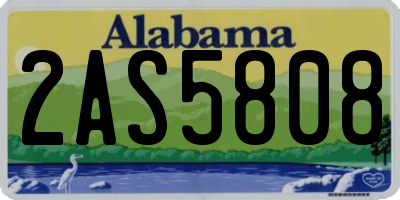AL license plate 2AS5808