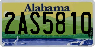 AL license plate 2AS5810
