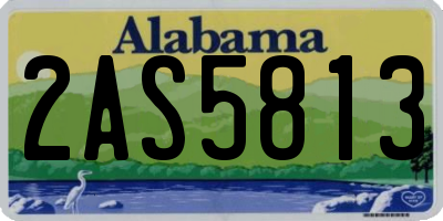 AL license plate 2AS5813
