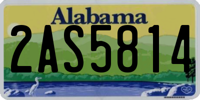 AL license plate 2AS5814
