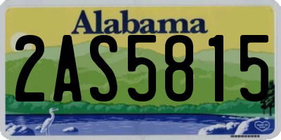 AL license plate 2AS5815