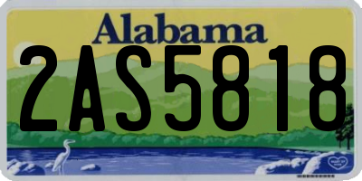 AL license plate 2AS5818