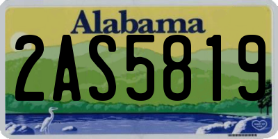 AL license plate 2AS5819