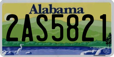 AL license plate 2AS5821
