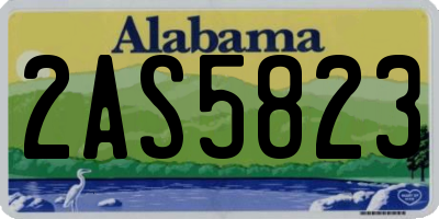 AL license plate 2AS5823
