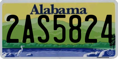 AL license plate 2AS5824
