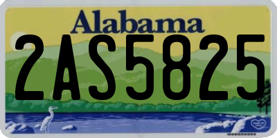 AL license plate 2AS5825