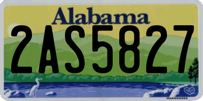 AL license plate 2AS5827