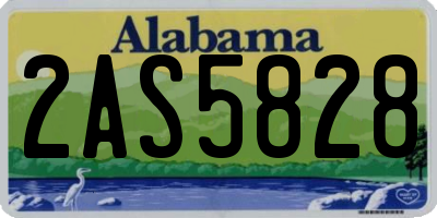 AL license plate 2AS5828