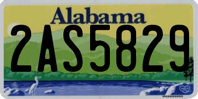 AL license plate 2AS5829