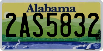 AL license plate 2AS5832
