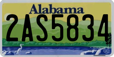 AL license plate 2AS5834